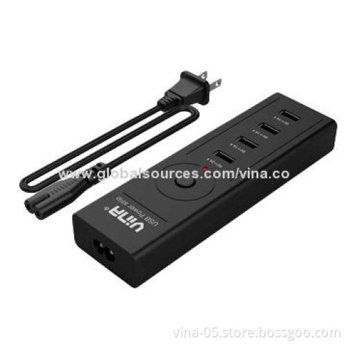 USB Desktop Charger for iPhone, iPad, Tablet PCs, Samsung, 100-240V, 50/60Hz Input Range